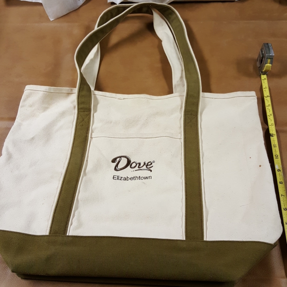 Tote Boat Bag Dove chocolate canvas tote bag